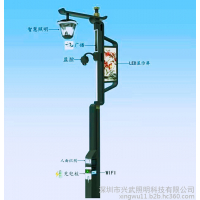 興武照明智慧燈桿智慧路燈LED智能路燈景觀燈帶充電樁監控及5G基站載體